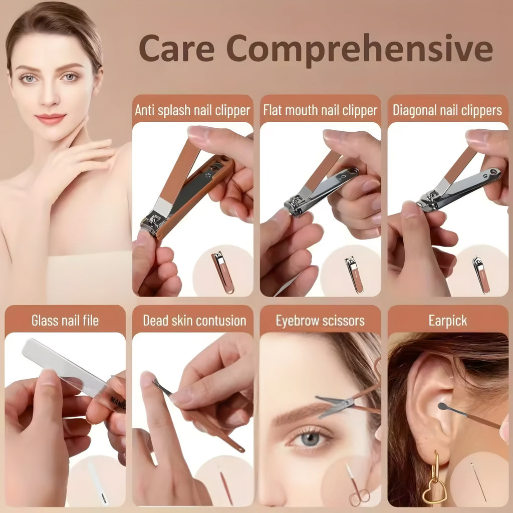 Kit Manicure Professionale in Acciaio Inox – Completo e Portatile
