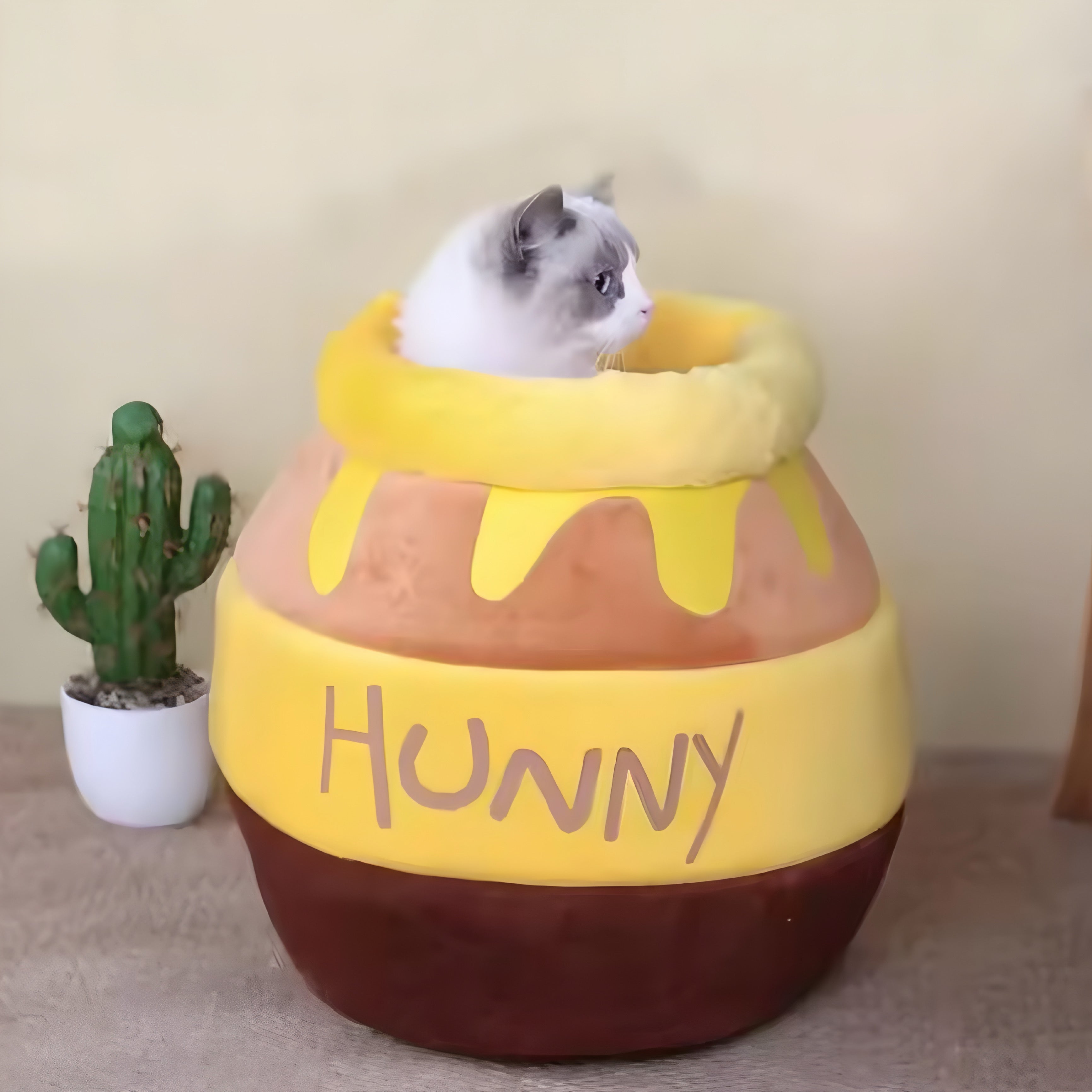 Cuccia per Gatti “Honey Jar” – Morbida, Calda e Super Cozy